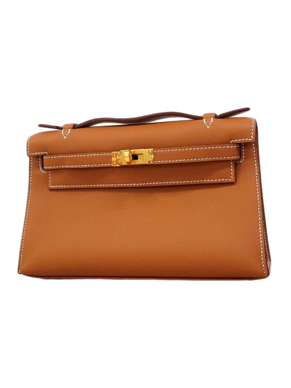 Hermes Handbag Pochette Kelly Swift Gold